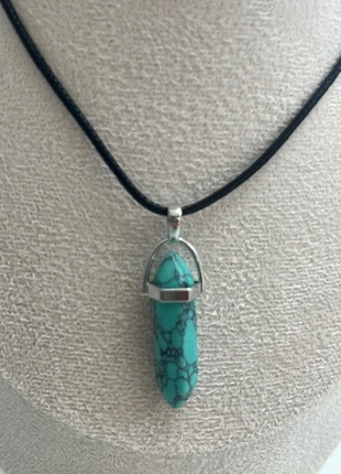 Collier cordon et pierre turquoise, condition: Very good, €3.00, €3.85 includes Buyer Protection