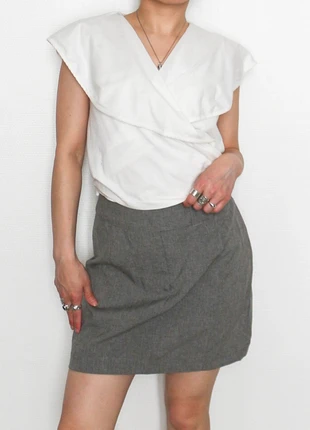 White top | Haut noué blanc cache-coeur, marque: Vintage, état: Très bon état, taille: XS / 34 / 6, 6,50 €, 7,53 € Protection acheteurs (Pro) incluse