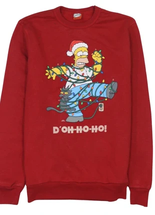 Vintage 90s christmas retro doh ho ho crew sweatshirt men's medium red, brand: American Retro, condition: Satisfactory, size: M, £16.00, £17.50 includes Buyer Protection Pro