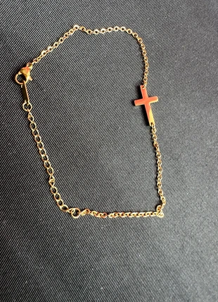 Bracelet croix chrétienne couleur or acier inoxydable unisexe mixte, brand: passionsdesiles, condition: Very good, €7.00, €8.05 includes Buyer Protection Pro