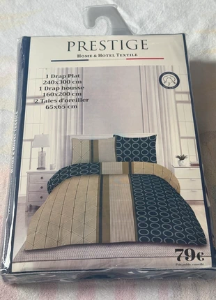 Parure de lit 4 pièces 160x200 cm – Prestige, marque: prestige, état: Neuf sans étiquette, taille: Double (155-190 cm x 200-220 cm), 11,48 €, 12,75 € Protection acheteurs incluse