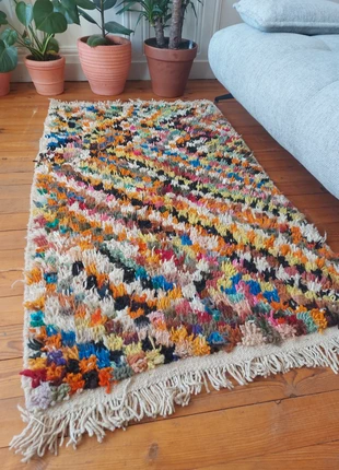 165 x 90 -Tapis berbère à damiers multicolore en laine - Art tribal du Maroc, marke: Artisseuse, zustand: Sehr gut, 69,90 €, 74,10 € beinhaltet Vinted-Käuferschutz Pro