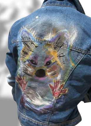 Veste en jean enfant 8/10 ans – Customisée à la main, merk: Fait Main, staat: Nieuw met prijskaartje, maat: 8 jaar / 128 cm, € 30,00, € 32,20 inclusief Kopersbescherming Pro