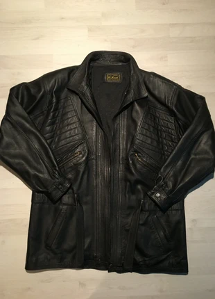 Horidi Création Veste en Cuir Véritable Vintage Années 90 (L) - Noir Style Biker, marque: Horidi creation, état: Très bon état, taille: L, 95,00 €, 100,45 € Protection acheteurs incluse