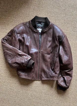 Bomber veste en cuir brun blouson jacket vintage leather taille M crop archive y2k, marca: Vintage Dressing, estado: Nuevo sin etiquetas, tamaño: M, 64,00 €, 67,90 € Protección al comprador Pro incluida