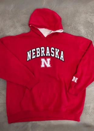 Pull à capuche Hoodie universitaire vintage Y2k Nebraska USA rouge écriture blanche - homme XXL, marque: University, état: Très bon état, taille: XXL, 18,00 €, 19,60 € Protection acheteurs incluse
