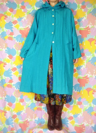 imperméable capuche type kway bleu brillant années 80, brand: Vintage Dressing, condition: Very good, size: One size, €42.00, €44.80 includes Buyer Protection Pro
