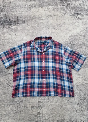 Ralph Lauren 90s crop shirt 100% leinen, brand: Ralph Lauren, condizioni: Ottime, taglia: M, €10.00, €11.20 include la Protezione acquisti Pro