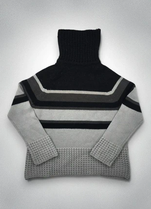 Pull Col Roulé Noir et Gris Cousu Main - Taille M (Large), marca: Vintage, estado: Muy bueno, tamaño: M / 38 / 10, 5,00 €, 5,95 € Protección al comprador Pro incluida