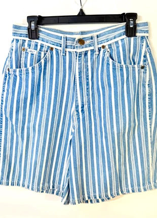 Vintage Chic Brand Blue and White Striped High Waisted Bermuda Shorts Sz 14, brand: CHIC, condition: Very good, size: L / UK 16-18, £22.67, £24.50 includes Buyer Protection