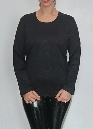 T-shirt manches longues noir pailleté t.40, marke: City Look, zustand: Neu, größe: L / 40 / 12, 9,90 €, 11,10 € beinhaltet Vinted-Käuferschutz Pro