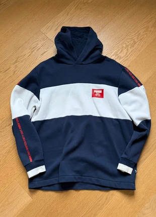 Felpa PUMA con cappuccio – blu navy e bianco (Taglia M), marque: Puma, état: Neuf sans étiquette, taille: M, 19,99 €, 21,69 € Protection acheteurs incluse