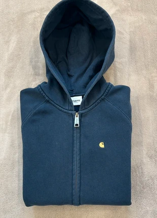 Sweat/Hoodie/Pull à capuche avec zip Carhartt| Bleu/Marine | Taille S, marque: Carhartt, état: Très bon état, taille: S, 53,00 €, 56,35 € Protection acheteurs incluse