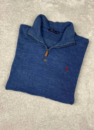 Pull Ralph Lauren 1/4 Zip Col Camionneur Bleu en coton logo rouge 2B - XL homme, marque: Ralph Lauren, état: Très bon état, taille: XL, 49,99 €, 53,19 € Protection acheteurs incluse