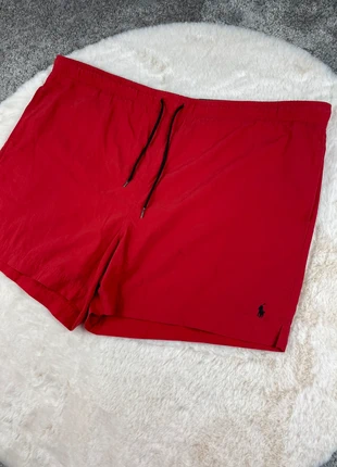 Short de Bain Ralph Lauren Rouge Logo Brodé Noir, marque: Ralph Lauren, état: Très bon état, taille: XL, 27,00 €, 29,05 € Protection acheteurs (Pro) incluse