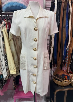 Vestido blanco botones joya alta costura, marca: Vintage Dressing, estado: Muy bueno, tamaño: M / 38 / 10, 17,97 €, 19,57 € Protección al comprador Pro incluida