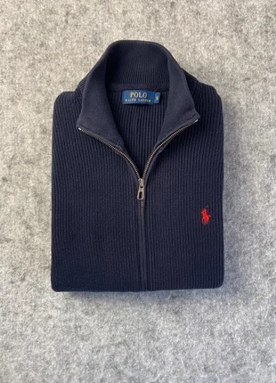 Gilet Ralph Lauren à col roulé bleu marine logo brodé rouge - S, marque: Ralph Lauren, état: Très bon état, taille: S, 52,90 €, 56,25 € Protection acheteurs incluse