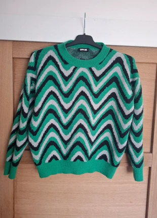 Pull à motif zigzag vert noir et gris Sophyline taille S/M 36/38, marque: Sophyline, état: Très bon état, taille: S / 36 / 8, 7,00 €, 8,05 € Protection acheteurs incluse