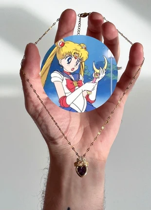 Collier - Cœur - Dorée - Violet - Mauve - Chalice of Destiny - Sailor Moon - Cosplay - Fantasy, marque: Sailor Moon, état: Très bon état, 17,90 €, 19,50 € Protection acheteurs incluse