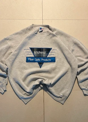 Pull Sweat sans capuche crewneck Russel athletic vintage oversiz - gris - logo broder - taille XL, marke: Russel Athletic, zustand: Sehr gut, größe: XL, 21,90 €, 23,70 € inklusive Vinted-Käuferschutz