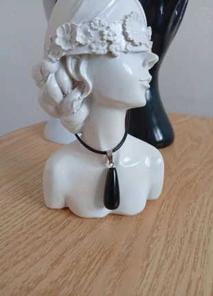 Solde 💝 Idée cadeau collier en pierres naturelles onyx noir Lithothérapie, staat: Heel goed, € 15,00, € 16,45 inclusief Kopersbescherming Pro