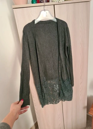 Cardigan autunnale Grigio in Viscosa e Pizzo taglia L, marque: Made In Italy, état: Très bon état, taille: L / 40 / 12, 10,00 €, 11,20 € Protection acheteurs incluse