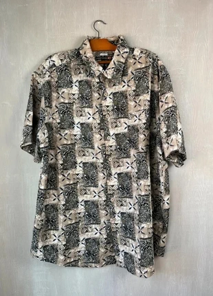 Chemise hawaïenne Vintage été manche courte Point Zéro motifs palmiers - vert t beige - L homme, merk: Vintage Dressing, staat: Heel goed, maat: L, € 10,80, € 12,04 inclusief Kopersbescherming