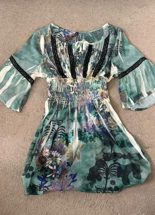 Fairycore Boho Festival Top – Whimsical Sheer Flowy Tunic, brand: Sienna Rose, condition: Very good, size: S / 8, £7.50, £8.58 includes Buyer Protection