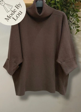 Magnifique pull marron col roulé manches 3/4, marke: Boutique indépendante, zustand: Sehr gut, größe: L / 40 / 12, 34,90 €, 37,35 € beinhaltet Vinted-Käuferschutz Pro