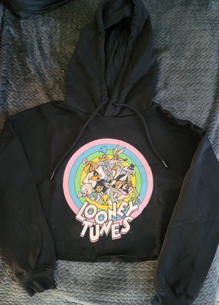 Sweat capuche noir fille, brand: Looney Tunes, condition: Very good, size: XXS / 32 / 4, €3.00, €3.85 includes Buyer Protection