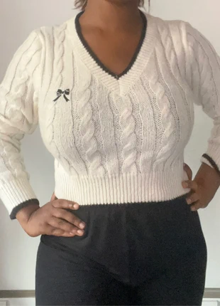 Pull couleur crème style preppy Shein, marke: Shein, zustand: Neu, größe: M / 38 / 10, 4,00 €, 4,90 € inklusive Vinted-Käuferschutz