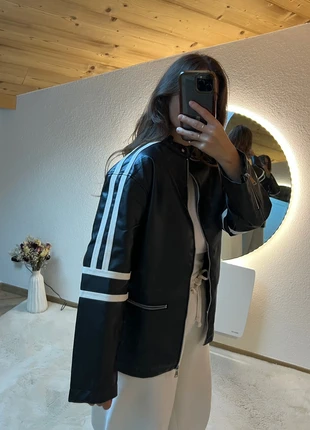 Veste boohoo noire et blanche en similicuir, brand: Boohoo, condition: New with tags, size: S / 36 / 8, €25.00, €26.95 includes Buyer Protection