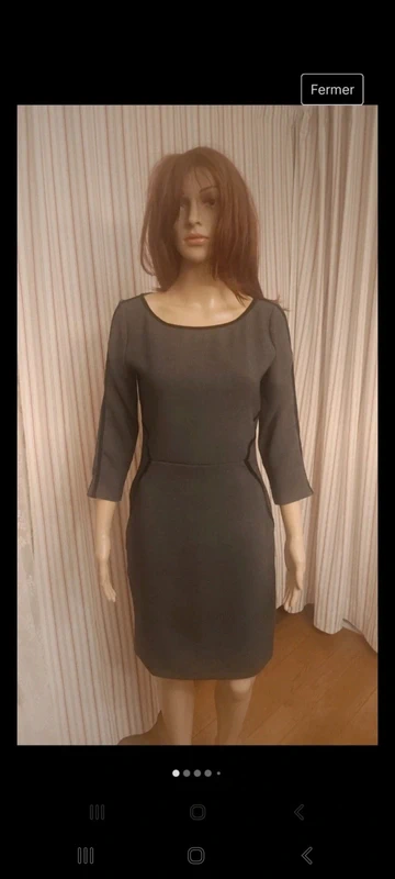 Magnifique Robe gris/noir Armani Exchange t S