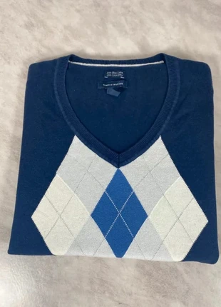 Pull Tommy Hilfiger vintage collector col V bleu marine coton indémodable M Code 008N, merk: Tommy Hilfiger, staat: Goed, maat: M, € 22,00, € 23,80 inclusief Kopersbescherming Pro