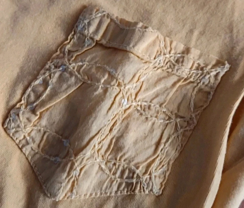 Blouse t-shirt manches longues jaune 34/36 - photo numéro 4