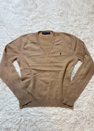 Pull col V Ralph Lauren femme beige vintage laine cachemire old money 90’s taché, marque: Ralph Lauren, état: Bon état, taille: M / 38 / 10, 20,00 €, 21,70 € Protection acheteurs (Pro) incluse