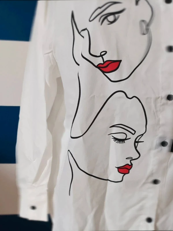 Chemise manches longues blanche neuve Shein femme taille 0XL (46) - photo numéro 2