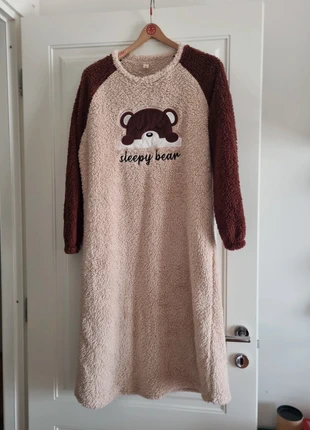 Homewear pigiama sherpa teddy pile crema e marrone orso S, marca: Shein, estado: Nuevo sin etiquetas, tamaño: S / 36 / 8, 7,00 €, 8,05 € Protección al comprador incluida