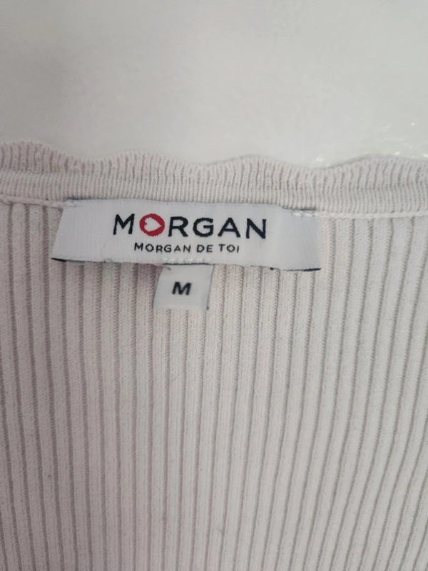 Mignon haut côtelé femme blanc Morgan taille M - photo numéro 3