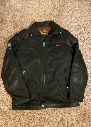 Veste en cuir de moto Diesel logo brodé vintage avec doublure, marque: Diesel, état: Très bon état, taille: M, 115,00 €, 121,45 € Protection acheteurs incluse