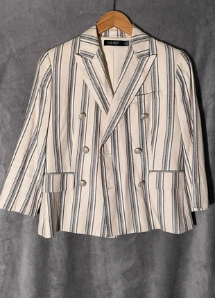 Blazer blanc à rayures Ralph Lauren vintage, marque: Ralph Lauren, état: Bon état, taille: S / 36 / 8, 12,00 €, 13,30 € Protection acheteurs incluse
