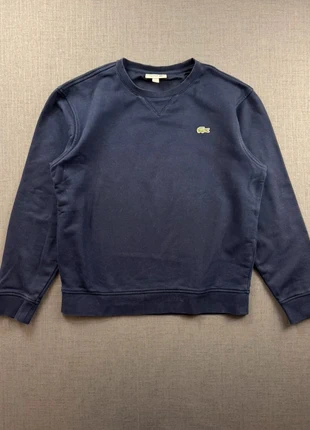Sweat bleu marine Lacoste col rond avec logo crocodile brodé – style classique intemporel, brand: Lacoste, condition: Very good, size: S, €30.00, €32.20 includes Buyer Protection