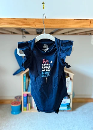 NEW - Baby GAP Bodysuit – Navy Blue Organic Cotton with Ruffle Sleeves – Size 6–12 Months, brand: GAP, condition: New with tags, size: 9-12 months / 74 cm, €10.00, €11.20 includes Buyer Protection