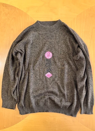 Maglione vintage anni ‘90 marrone con toppa foglia d’acero, marque: Vintage Dressing, état: Très bon état, taille: L, 10,90 €, 12,15 € Protection acheteurs incluse