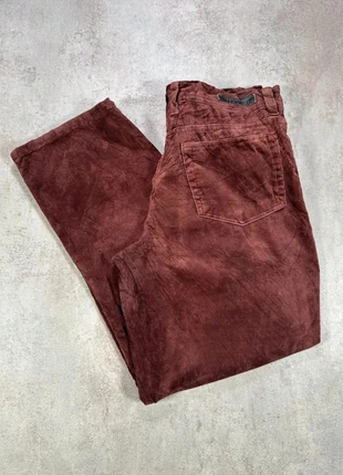 Pantalon Vintage En Velours Côtelé / Corduroy gloria vandersilb corduroy bordeaux, taille taille 10, merk: Vintage Dressing, staat: Heel goed, maat: XL / 42 / 14, € 10,00, € 11,20 inclusief Kopersbescherming Pro