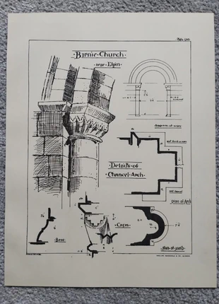 Birnie church, elgin - antique/vintage print - 1901, brand: NO LABEL, condition: Good, £8.99, £10.14 includes Buyer Protection Pro