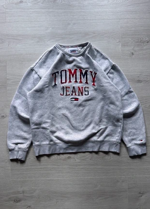 Felpa crewneck Tommy Jeans vintage Grigia, merk: Tommy Hilfiger, staat: Heel goed, maat: M, € 17,00, € 18,55 inclusief Kopersbescherming