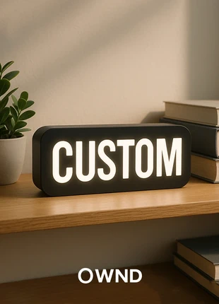 Custom Led Light Sign – 40 cm, Personalized Modern, marca: ownd, estado: Nuevo con etiquetas, 29,99 €, 32,19 € Protección al comprador Pro incluida