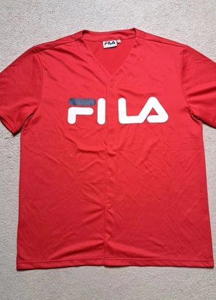Chemise BasBall Fila L Rouge Vintage Retro Old Money Y2k, marque: FILA, état: Très bon état, taille: L, 15,00 €, 16,45 € Protection acheteurs (Pro) incluse