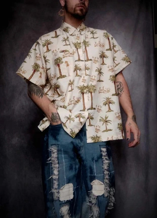 Chemise Vintage,Oversize, Motif Hawaien, Années 80, Taille XL, brand: Rima, condition: Very good, size: XL, €17.00, €18.55 includes Buyer Protection Pro